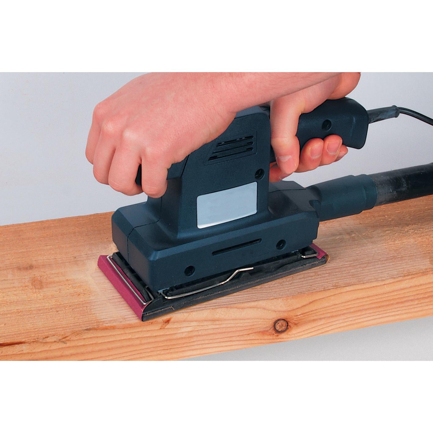 Wolfcraft 8409000 – 15 Korund-Schleifscheiben, Körnung 40, 80, 120; perforiert 93 x 230 mm