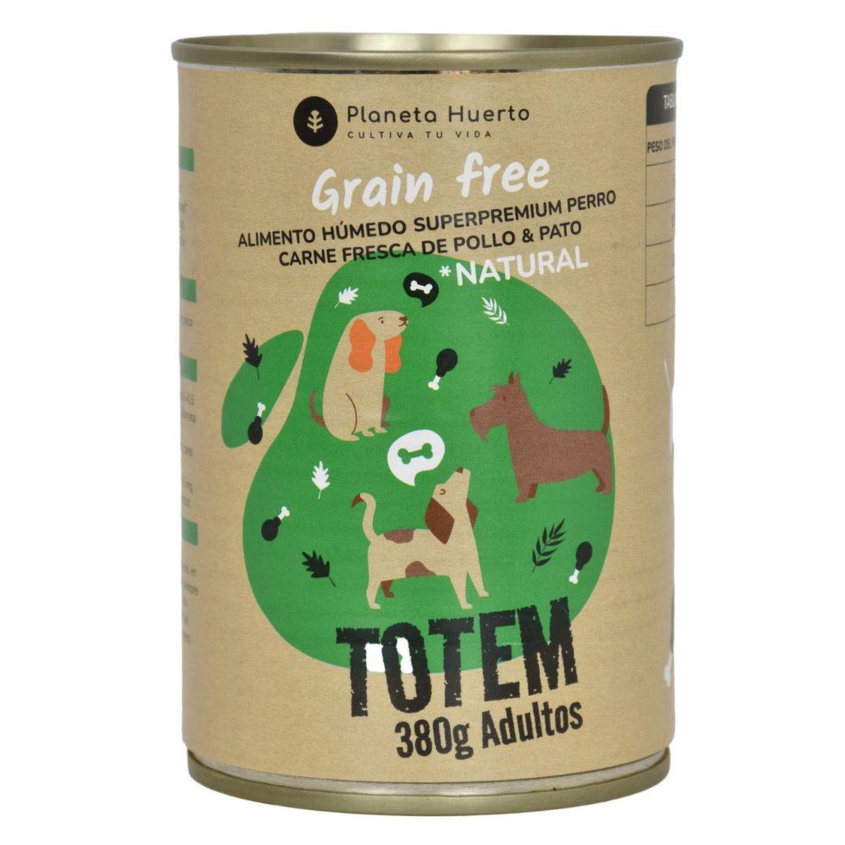 Packung 6 x getreidefreies Superpremium-Hundenassfutter Huhn & Ente 380 g Planeta Huerto
