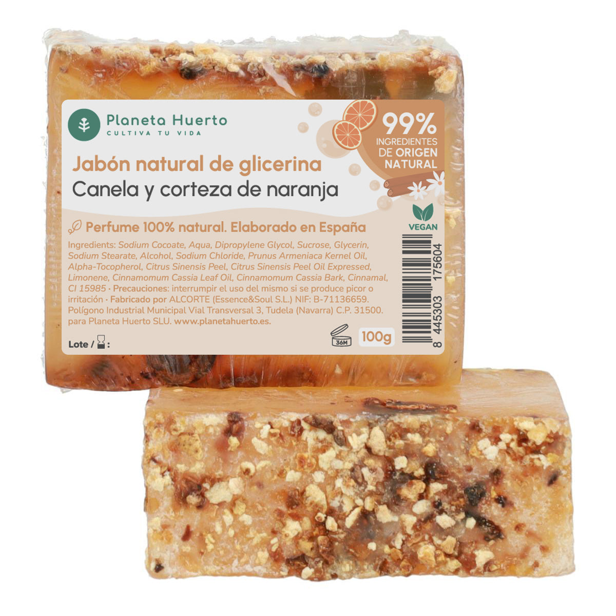 Natural glycerin soap cinnamon and orange peel 100 g