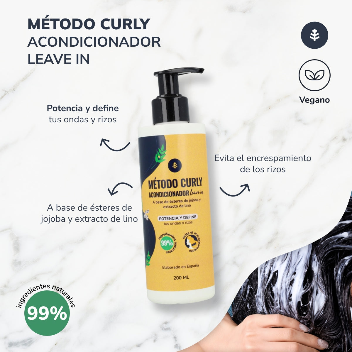 Leave in Conditioner Krullend Methode Planet Orchard 200 ml