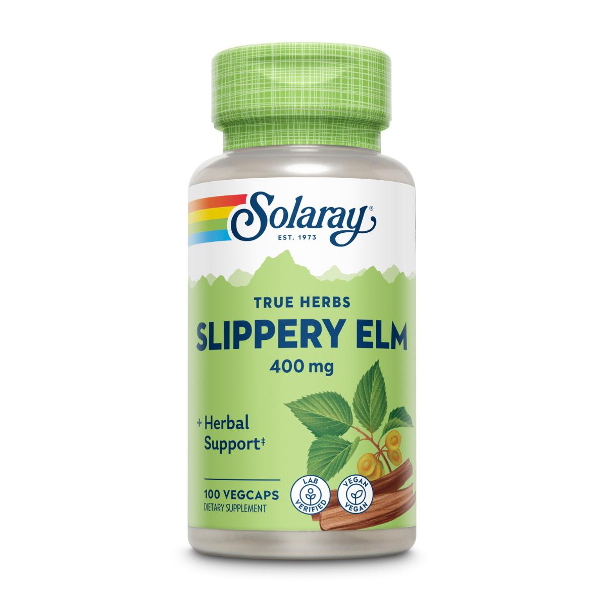 Slippery Elm Bark Olmo 400 mg Solaray 100 kapslar