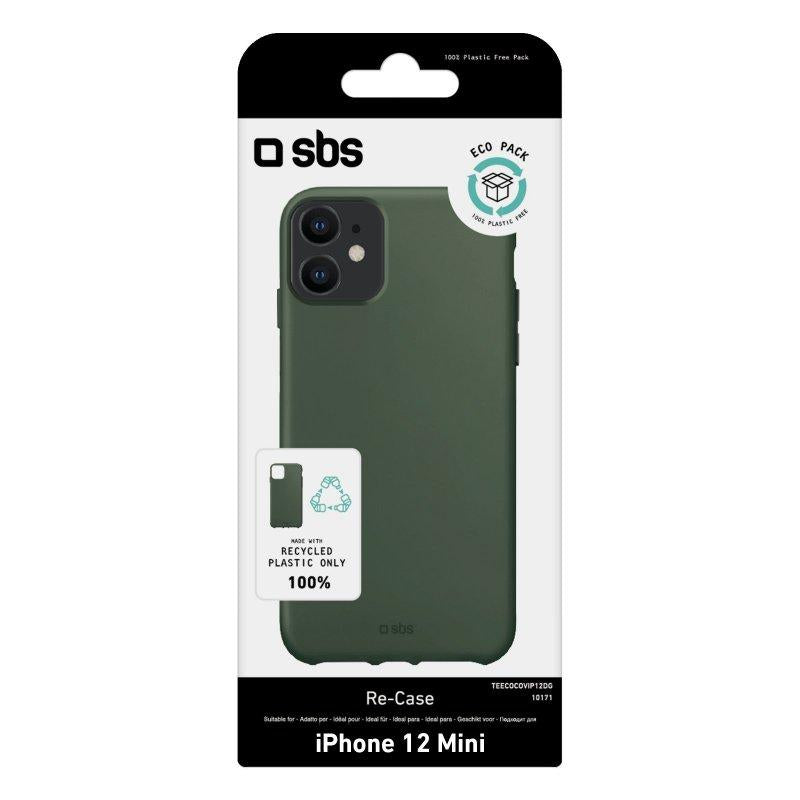 Recycled plastic case for iPhone 12 Mini green SBS