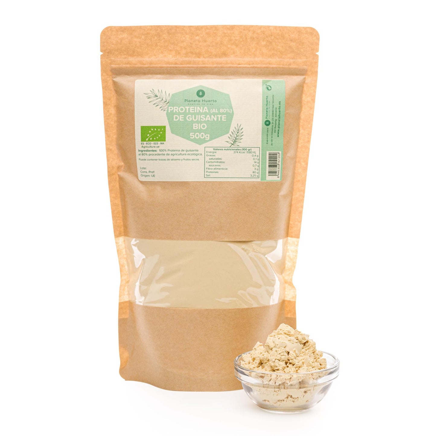 Pea Protein 80% ECO Planeta Huerto 500 g