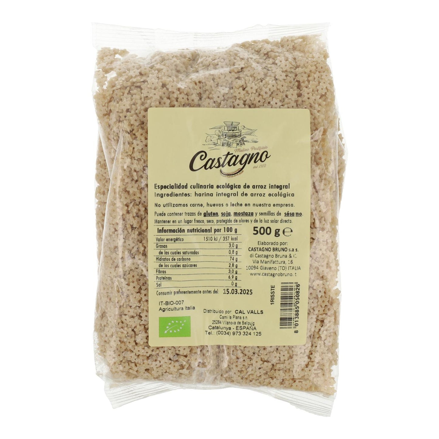 Sterretjes ECO Castagno bruine rijst 500 g