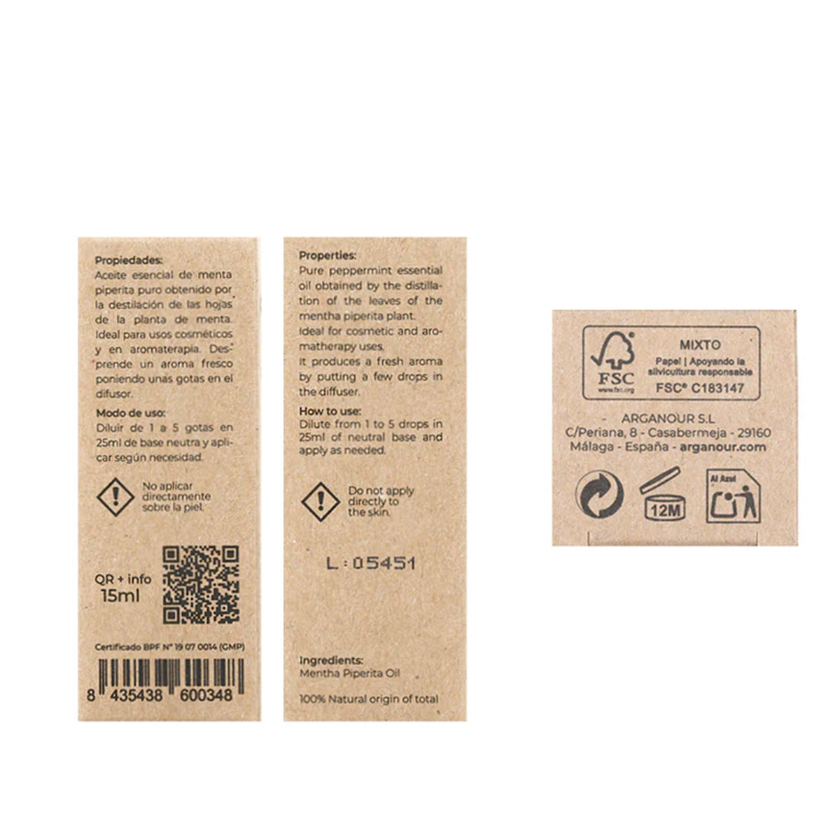 Ätherisches Öl Pfefferminze 100 % rein Arganour 15 ml