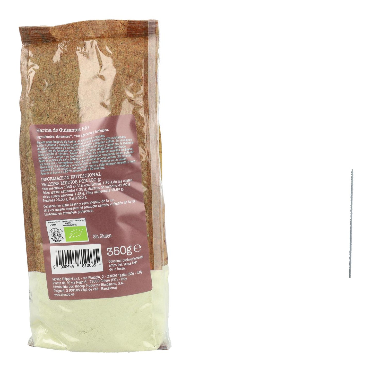 Farina di piselli senza glutine Biovitagral 350 g