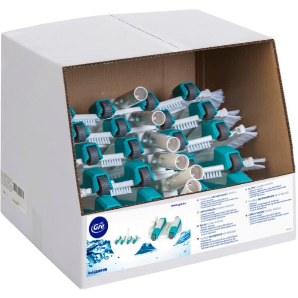 Pulitore manuale rotante per piscine 8 ruote Gre