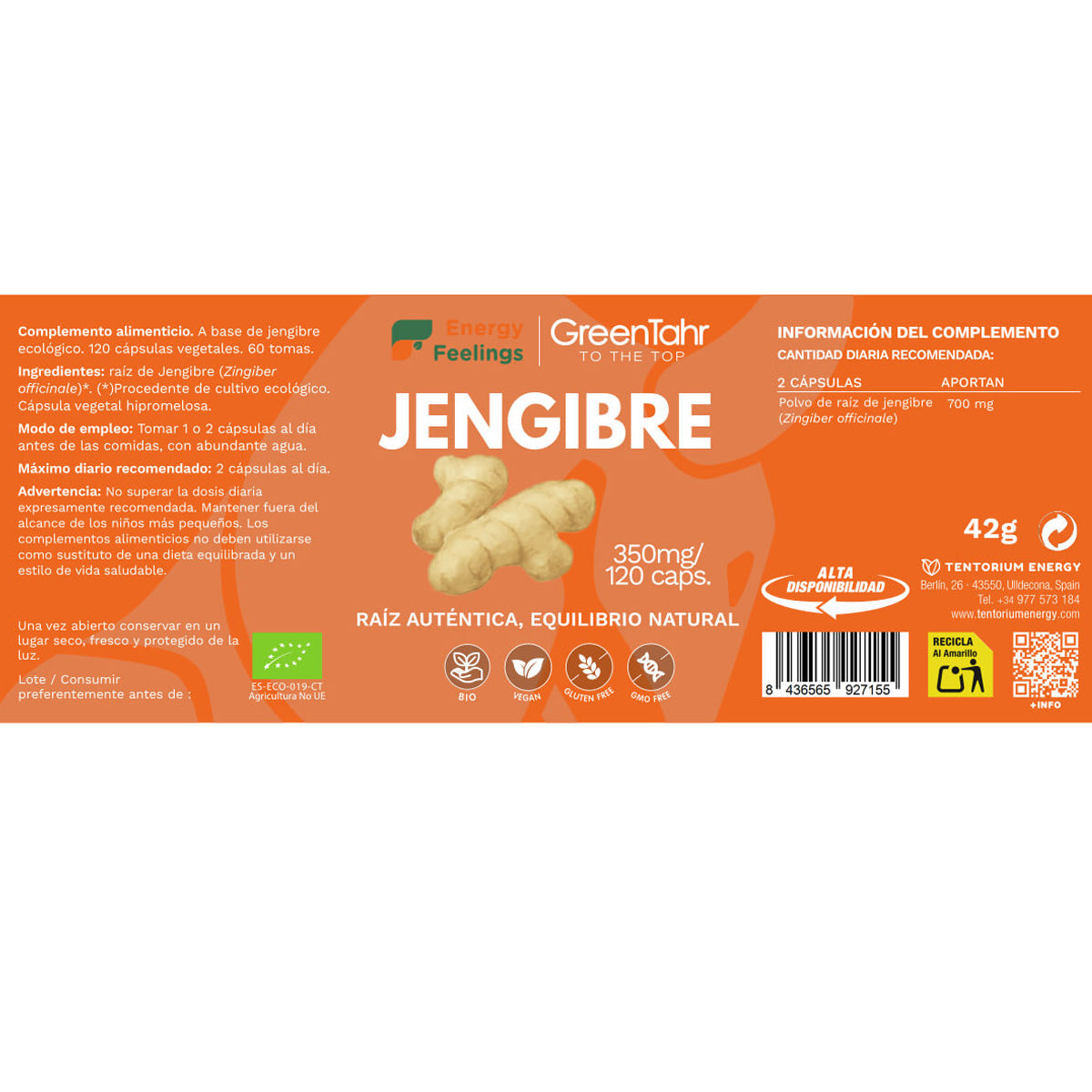 Gingembre ECO Energy Feelings 120 gélules