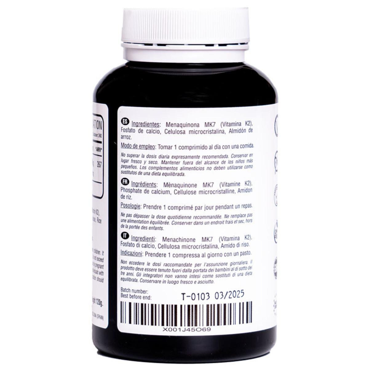 Vitamin K2 MK7 200 mcg 240 vegane Tabletten Hivital