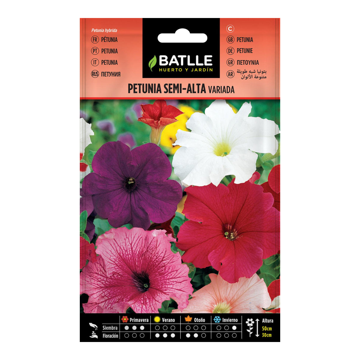 Semi di petunia semi-alta assortiti Batlle