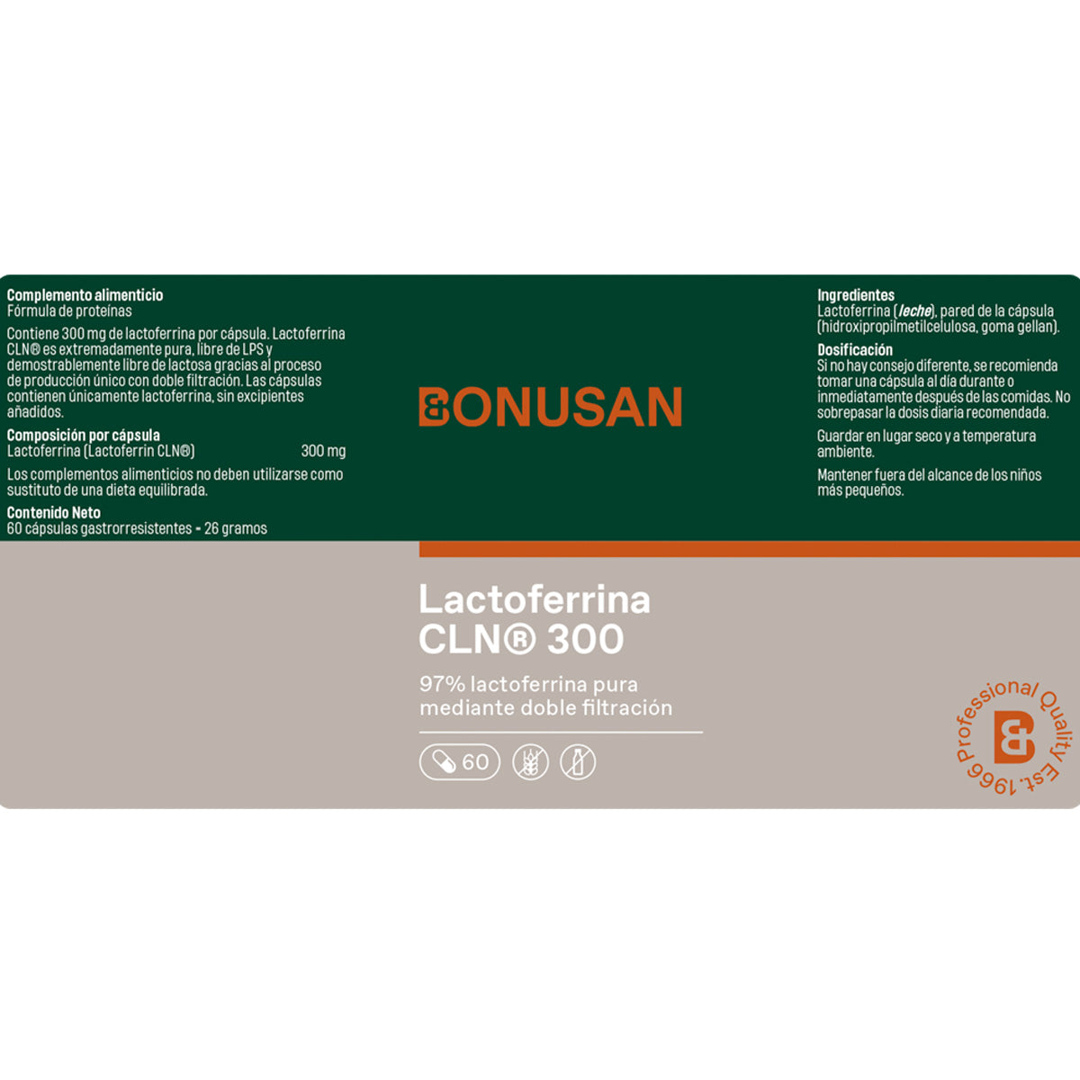 Lactoferrin CLN® 300 Bonusan 60 magensaftresistente Kapseln
