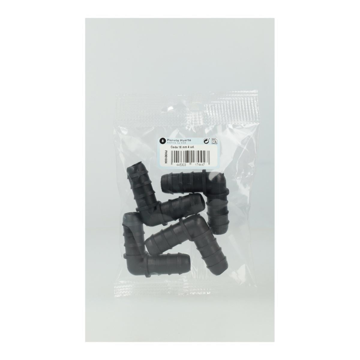 Gomito 16 mm Planeta Huerto 4 pz.