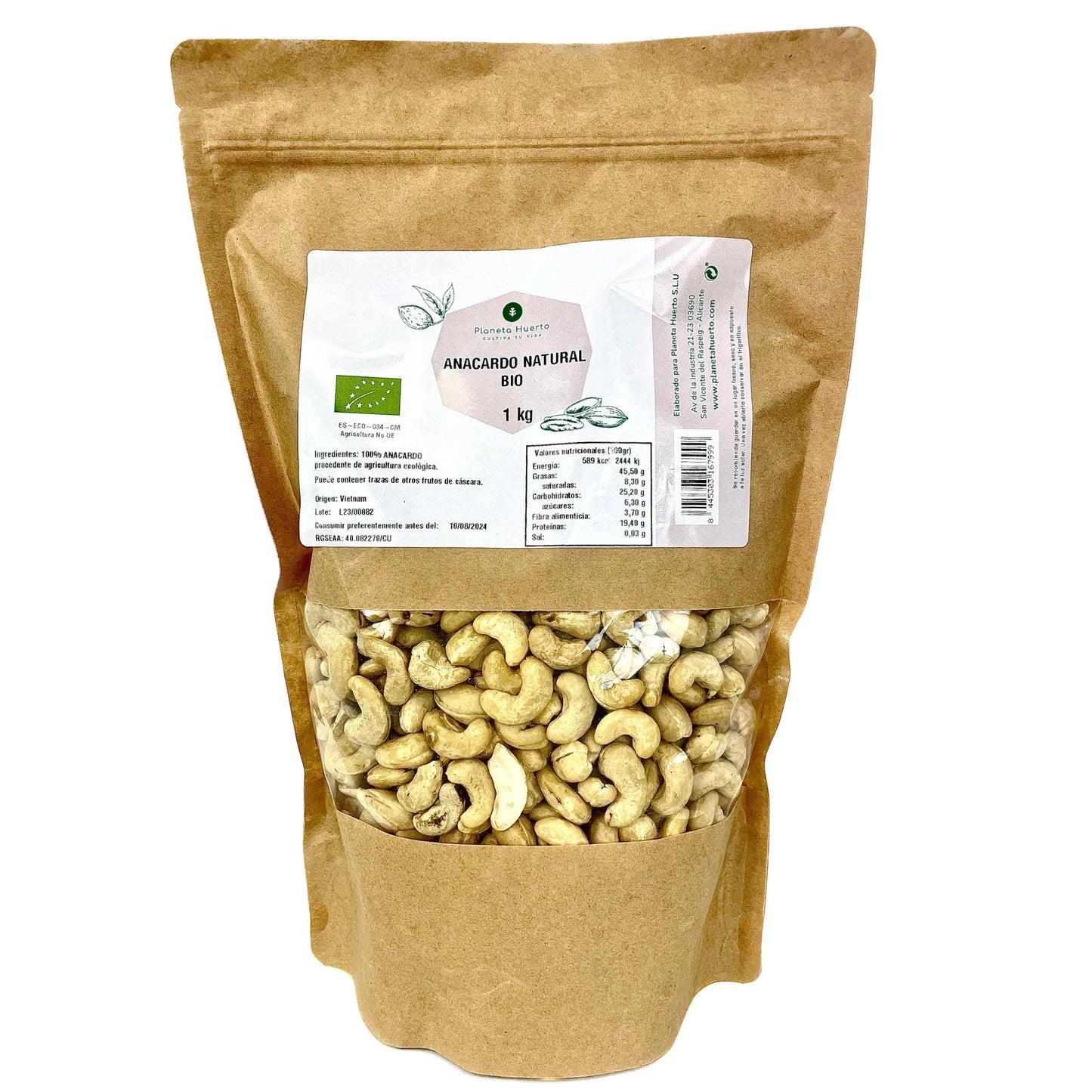 Cashewnoten naturel ECO Planeta Huerto 1 kg