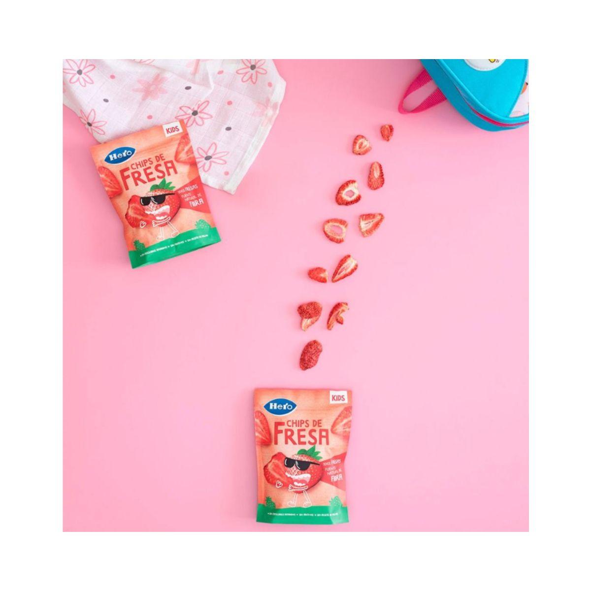 Zestaw 7x chipsy truskawkowe Hero Kids 12 g