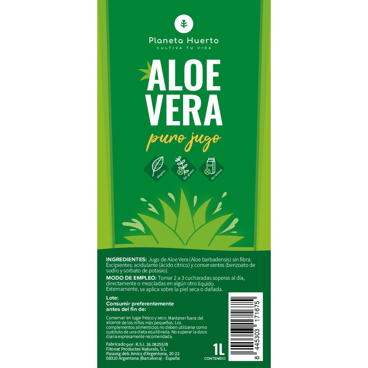 Aloe Vera Juice Planeta Huerto 1 L.
