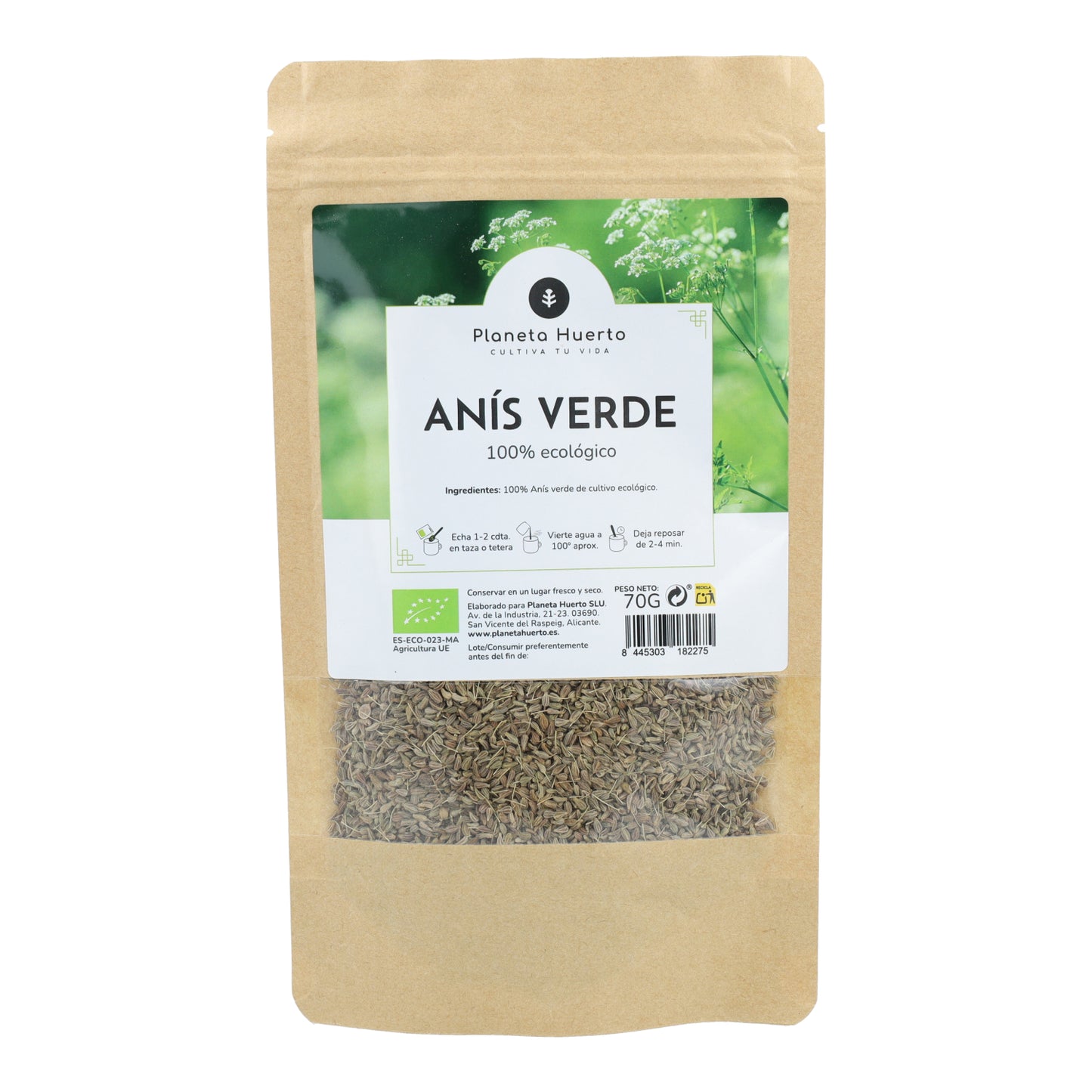 Grüner Anis in Getreide ECO Planeta Huerto 70g
