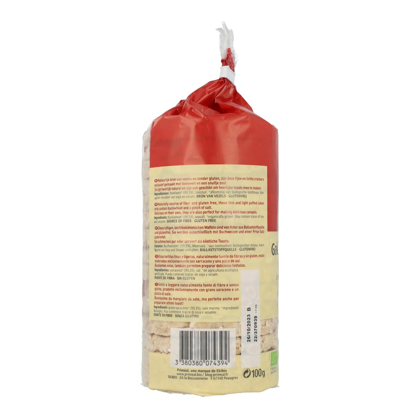 Priméal Glutenfreie Buchweizenkuchen, 100 g