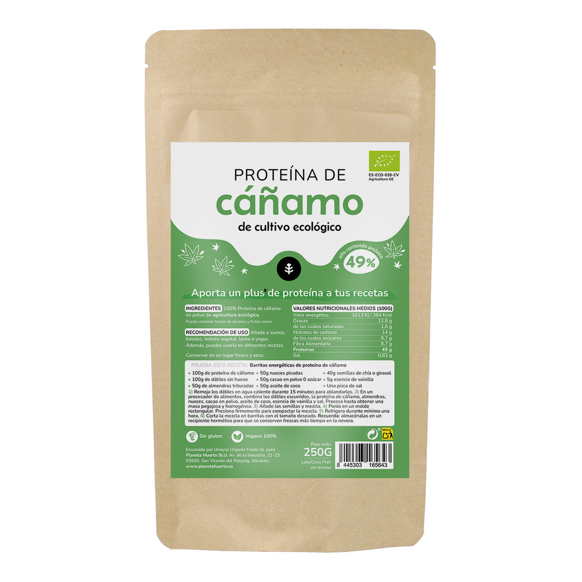 Protéine de chanvre Eco Planeta Huerto 250 g