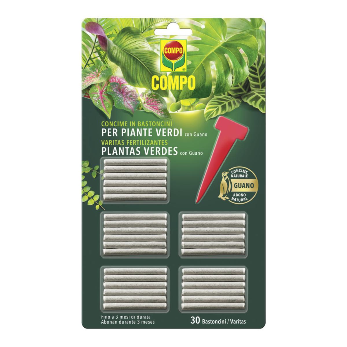 Compo Green Plant Fertiliser Sticks 30 pcs