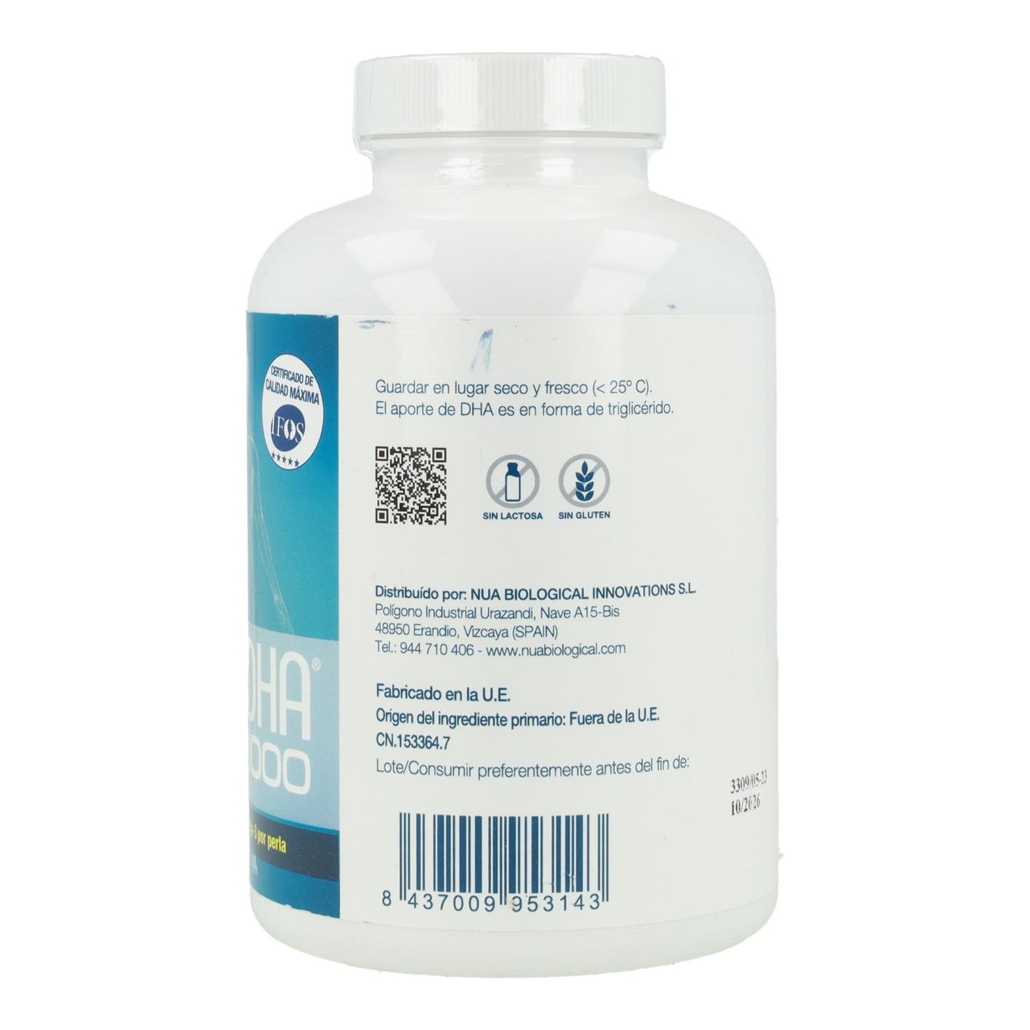 Pakket 2x NuaDHA 1000 Laboratorios Nua 132 capsules