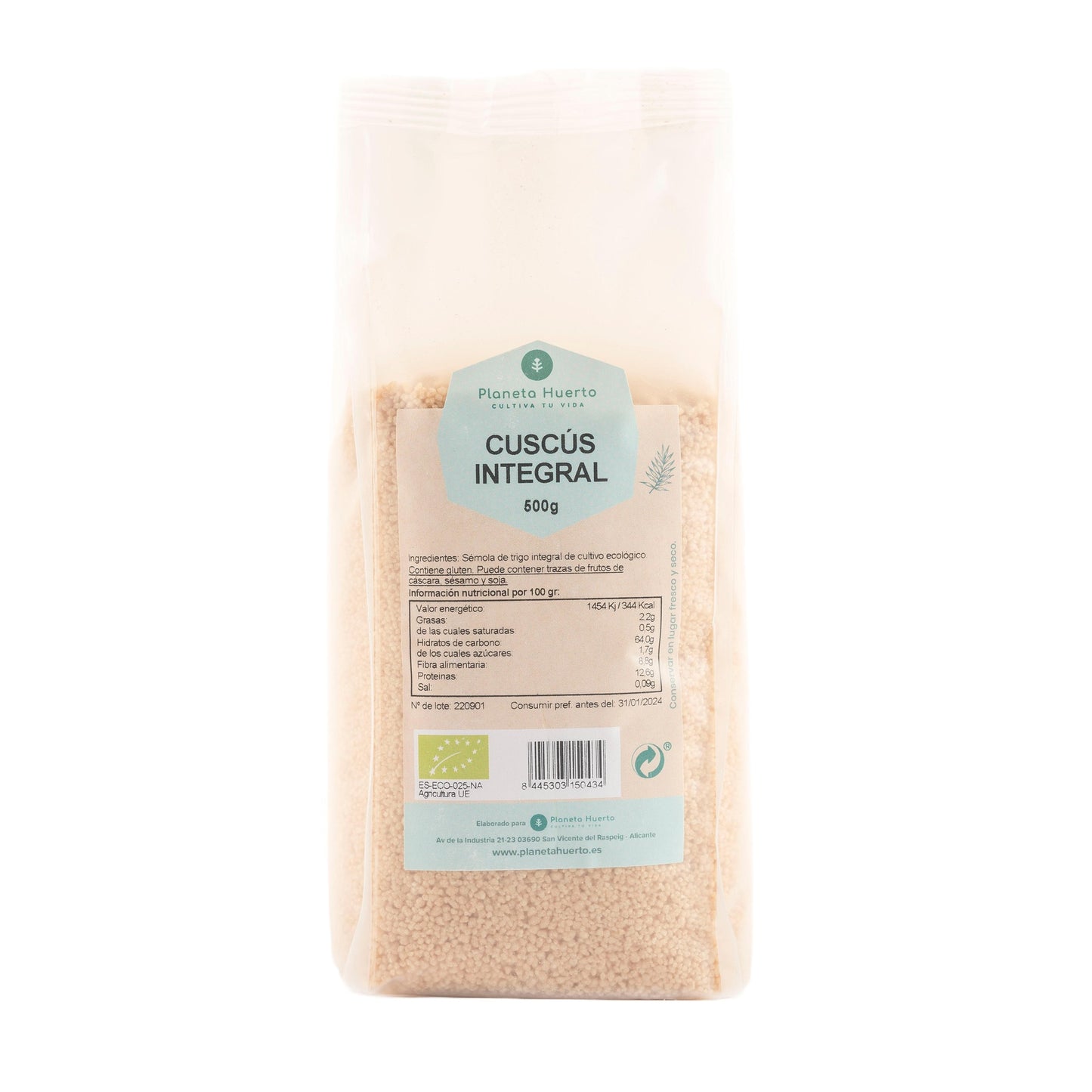 Couscous integrale ECO Planeta Huerto 500 g