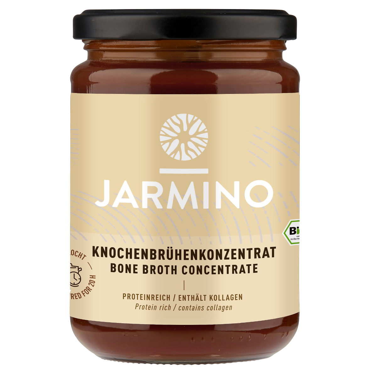 Geconcentreerde biologische bouillon van scharrelkippenbotten Jarmino 410 g