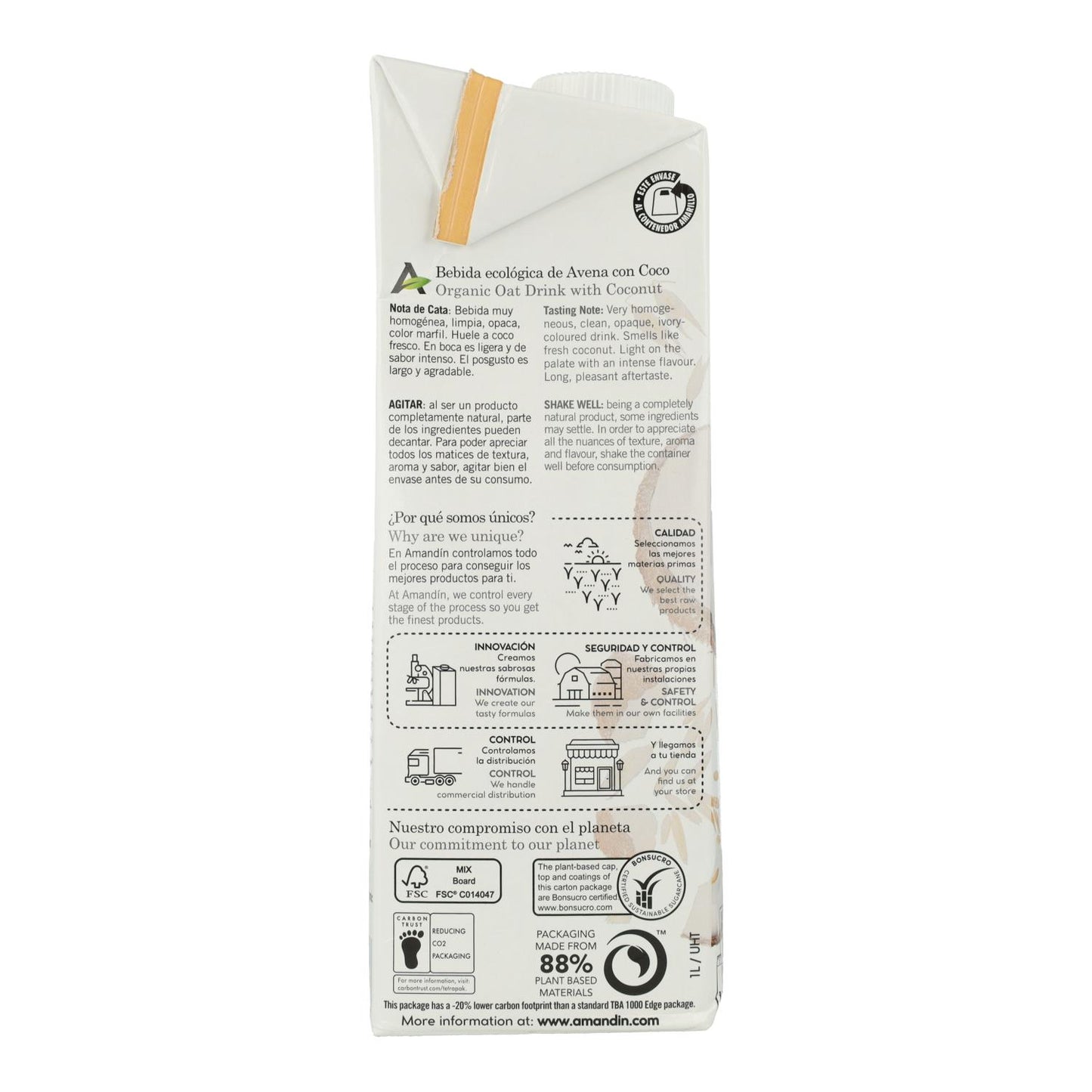 6er-Packung Amandín Hafer-Kokos-Getränk 1 L