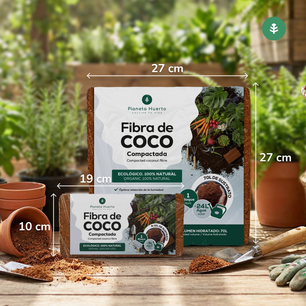 Confezione 2xSubstrato di fibra di cocco Garden Planet 70 litri