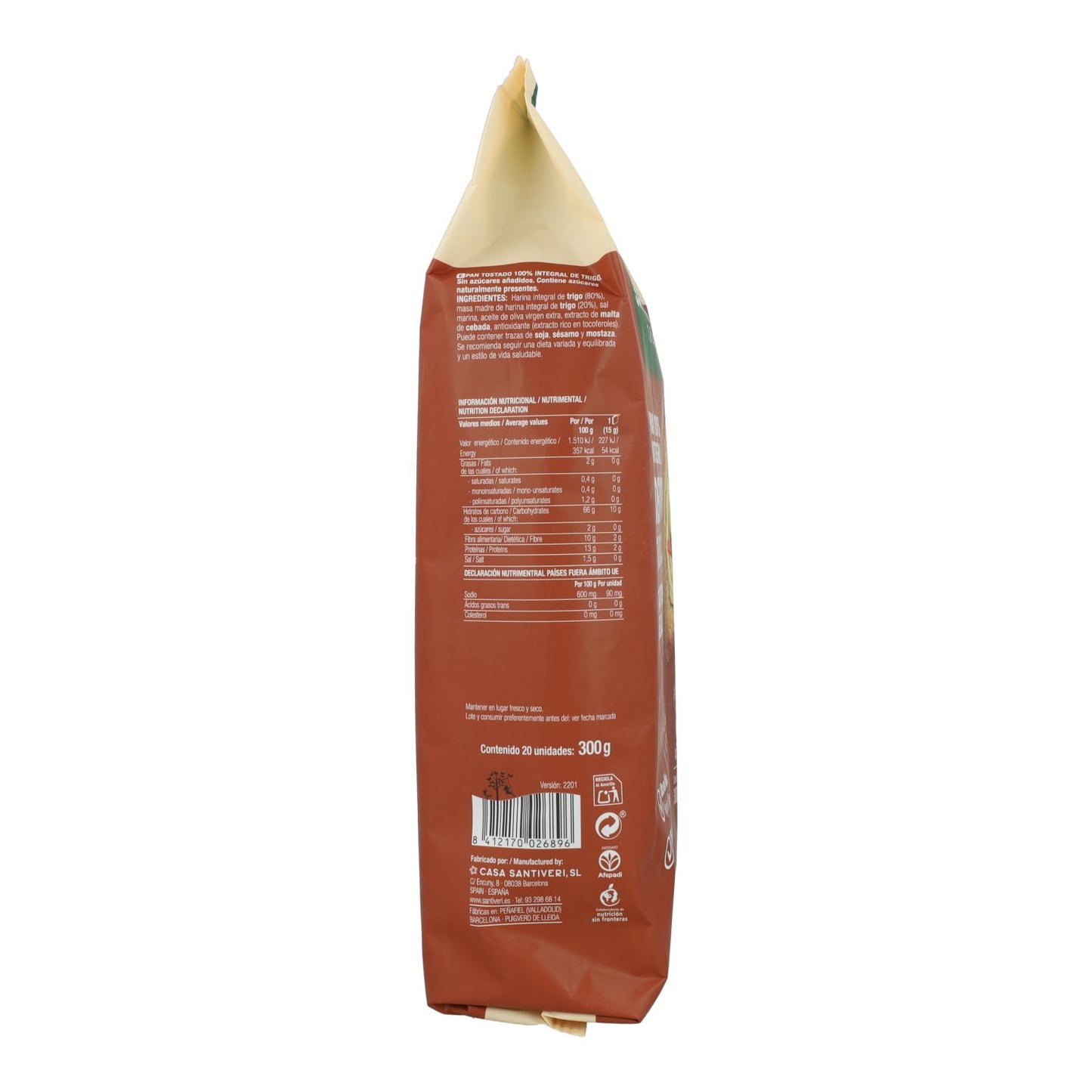 Traditionelles Dextrinbrot Santiveri 300 g