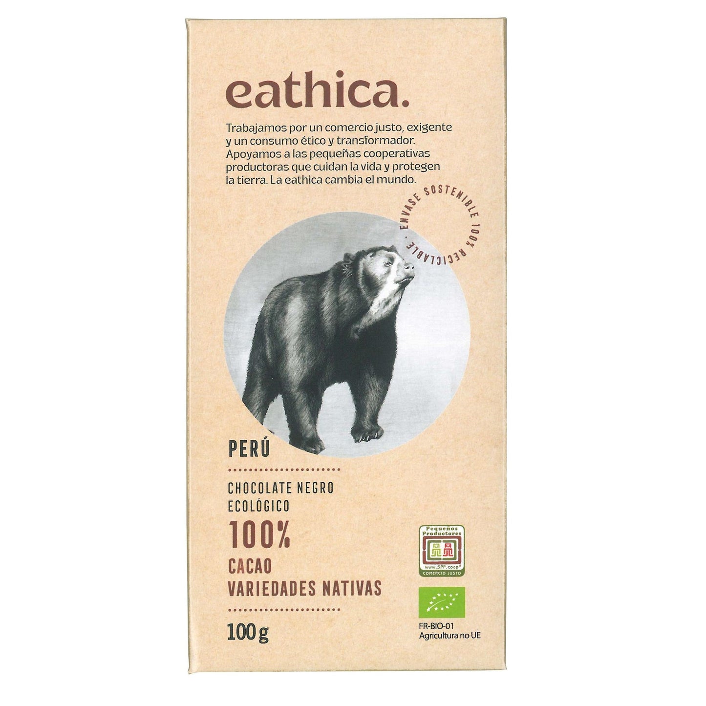 Czekolada Eathica 100% Peru BIO 100 g