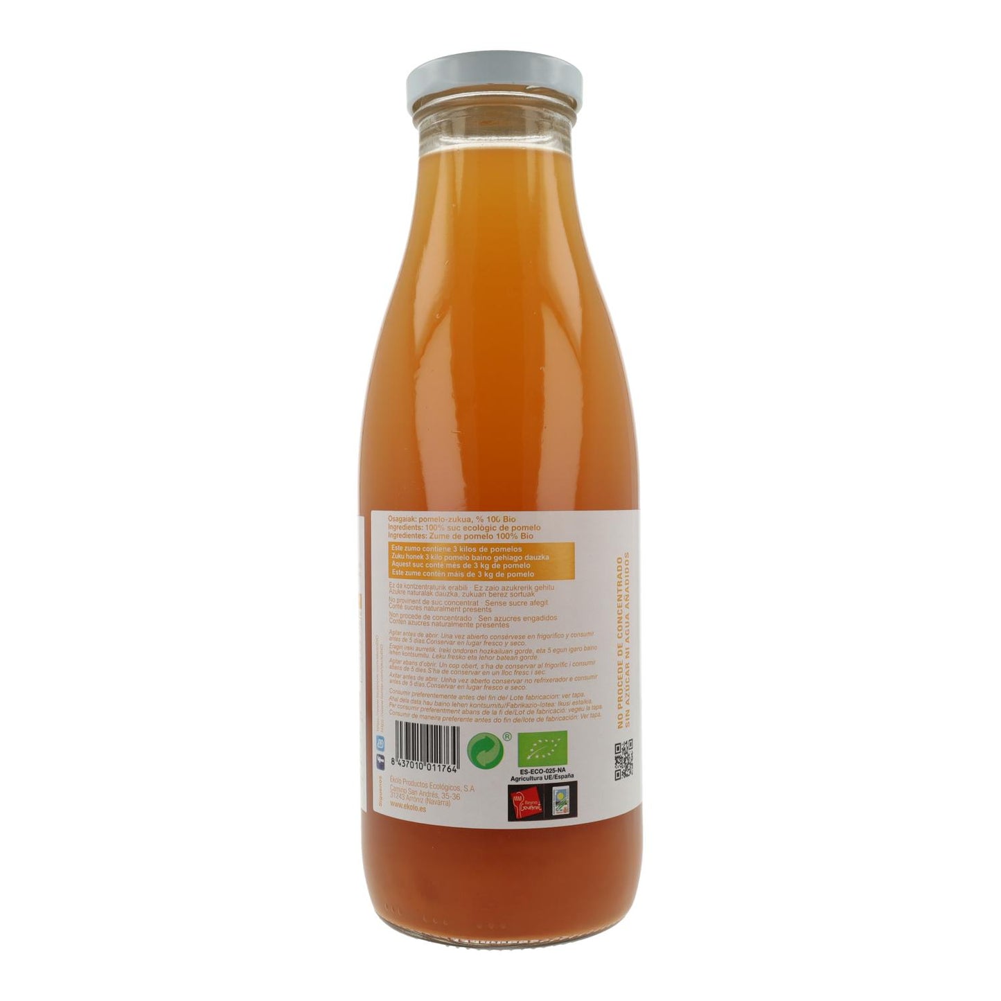 100% Organic Ékolo Grapefruit Juice 750 ml