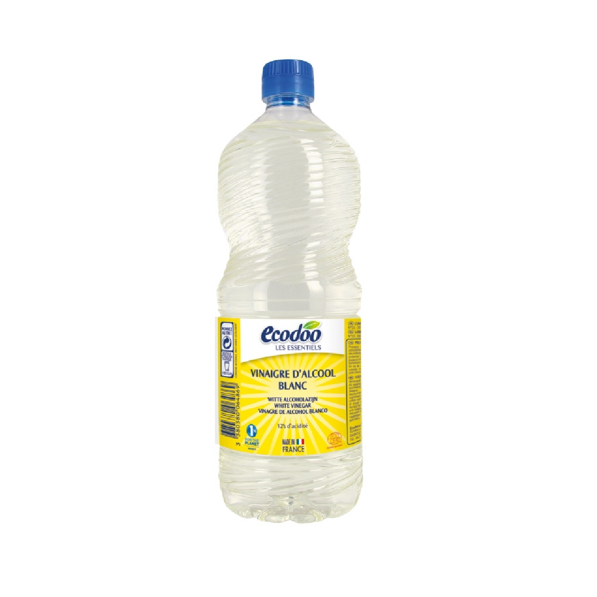 Vinaigre blanc à l'alcool pour le nettoyage Ecodoo 1 L