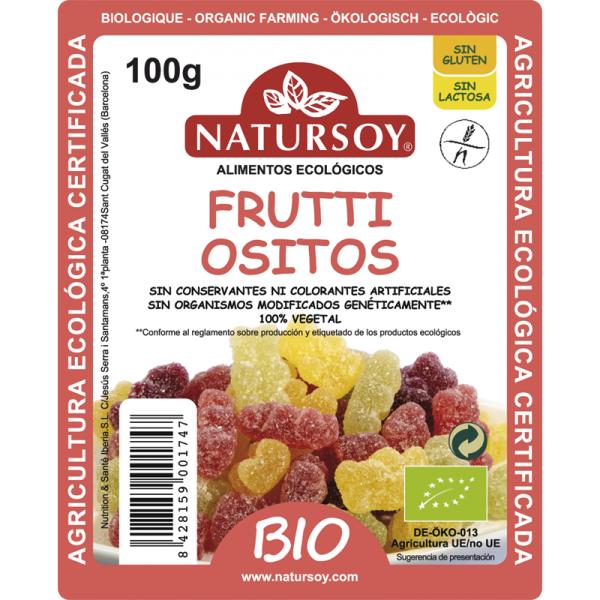Frutti-Gummibärchen mit Zuckerüberzug Natursoy 100 g