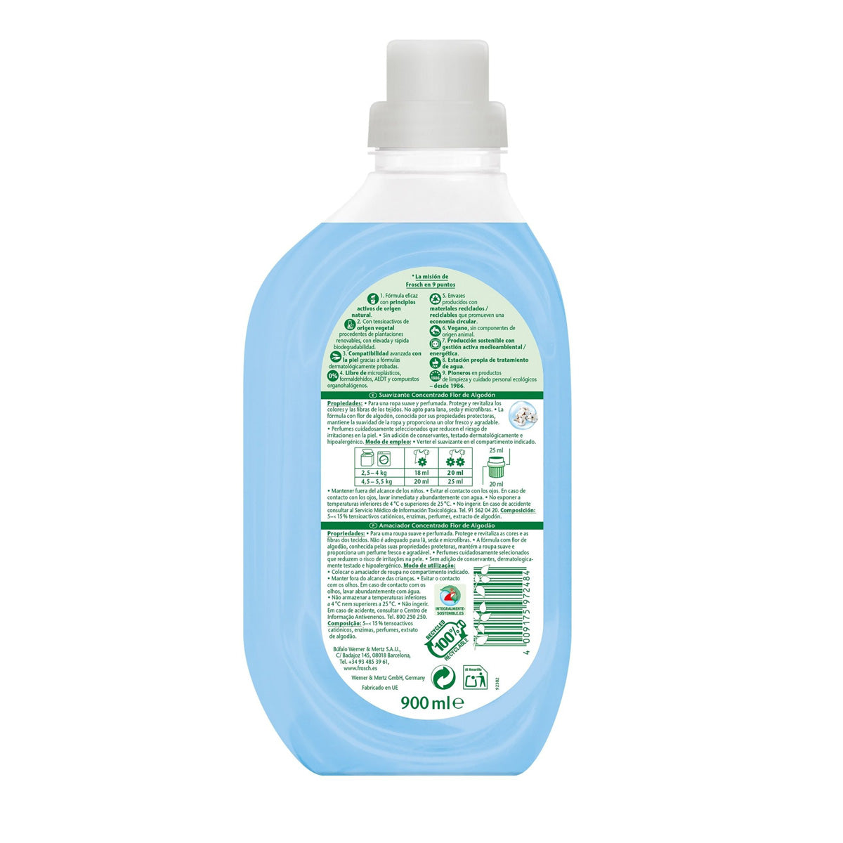 Ammorbidente Flor Algodón Frosch 900 ml