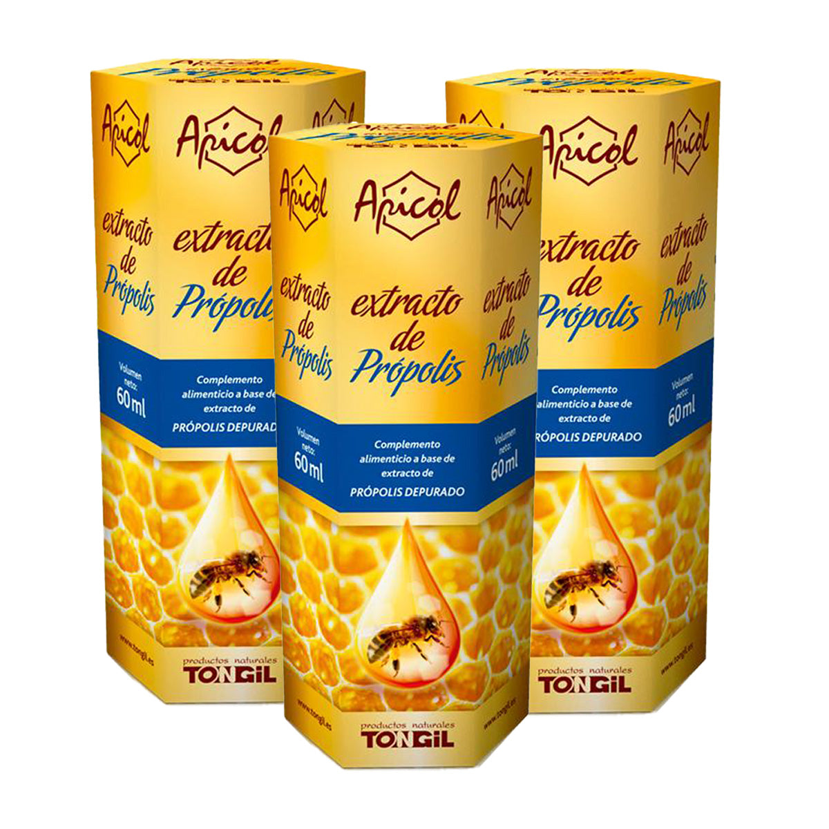 3-pack Propolis 100 % Tongil 60 ml utan alkohol