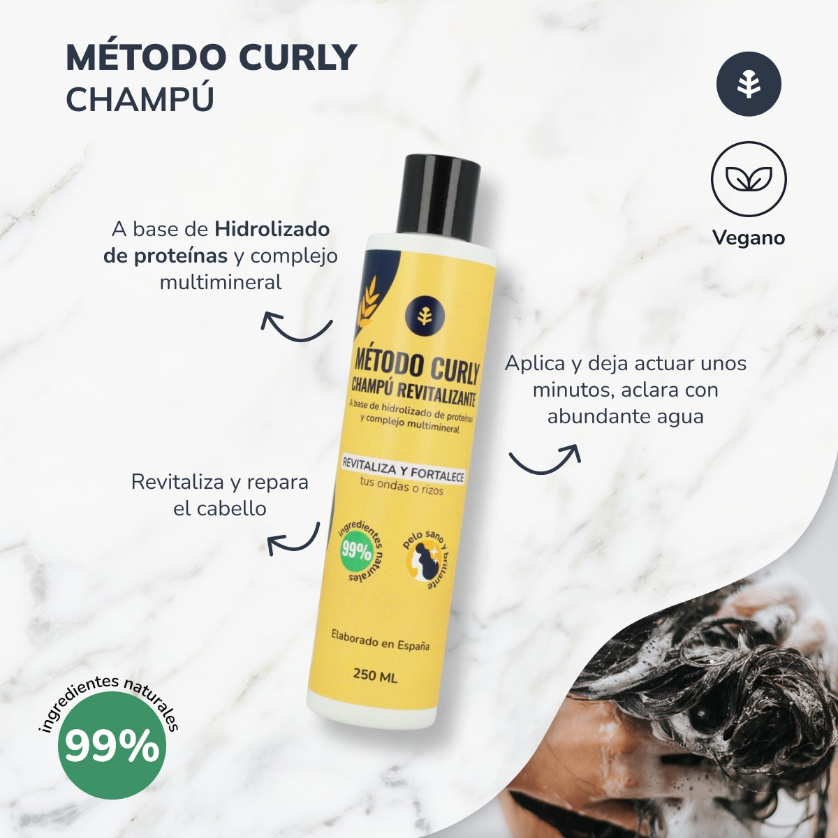 Hydrolysed Protein Shampoo Curly Method Planet Orchard 250 ml