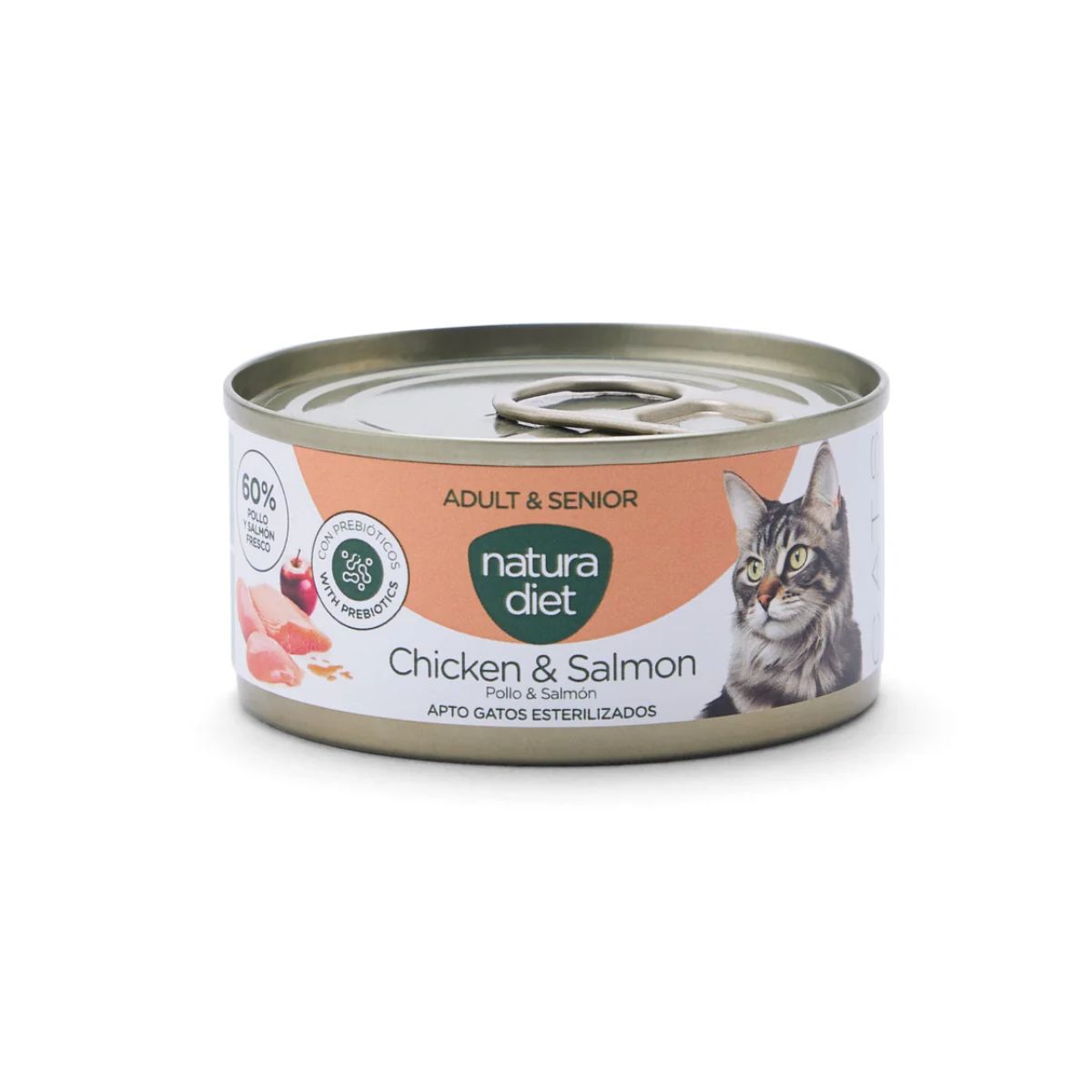 Natura Diet Cat Boîte de poulet et saumon 85 g Nourriture humide pour chats
