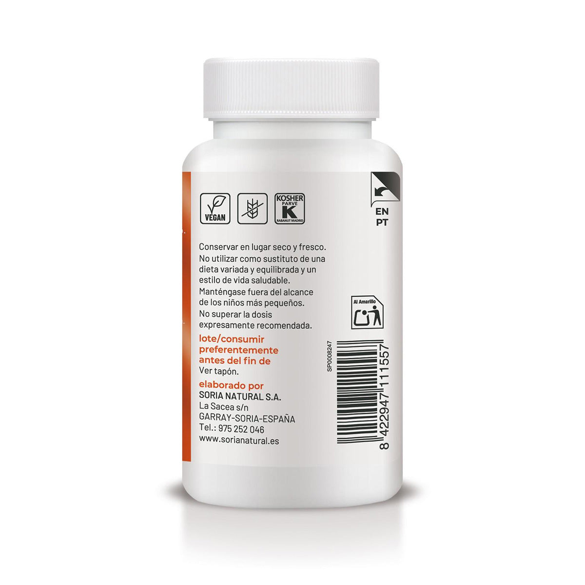 Vitamin C utan syra, långsam frisättning, Soria Natural, 60 tabletter