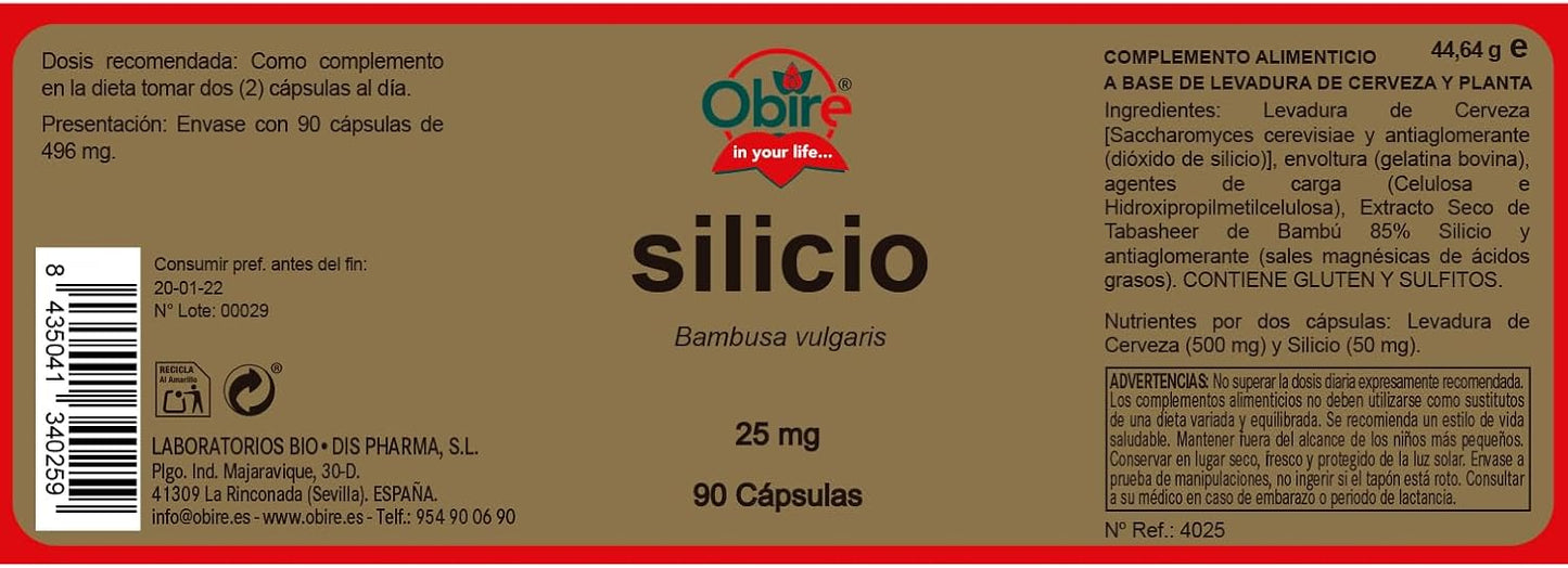 Krzem Obire 90 kapsułek 25 mg