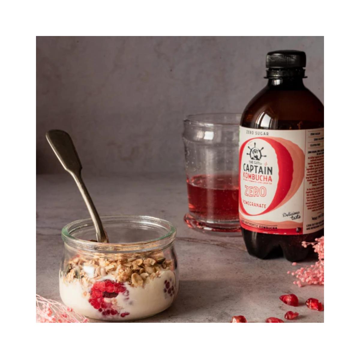 Captain Kombucha Organic Pomegranate Kombucha Zero 400 ml