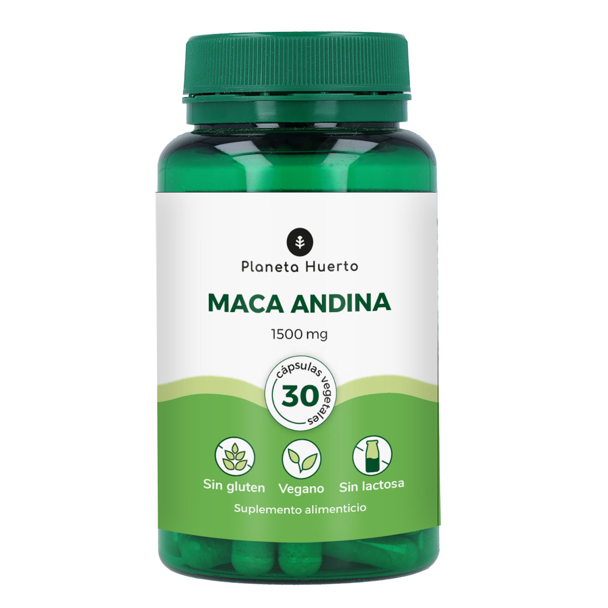 Andean Maca 1500 mg Planeta Huerto 30 vegetariska kapslar