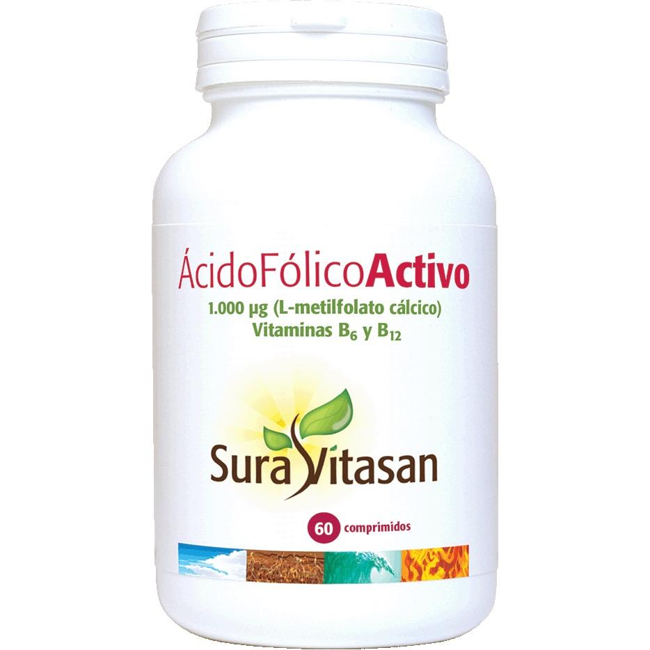Actieve foliumzuur 1000 microgram 60 tabletten Sura Vitasan