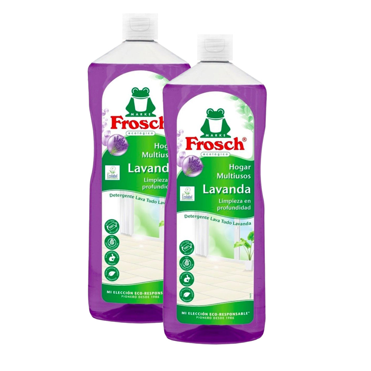 2er-Pack Frosch Lavendel Mehrzweck-Haushaltsreiniger, 1 l