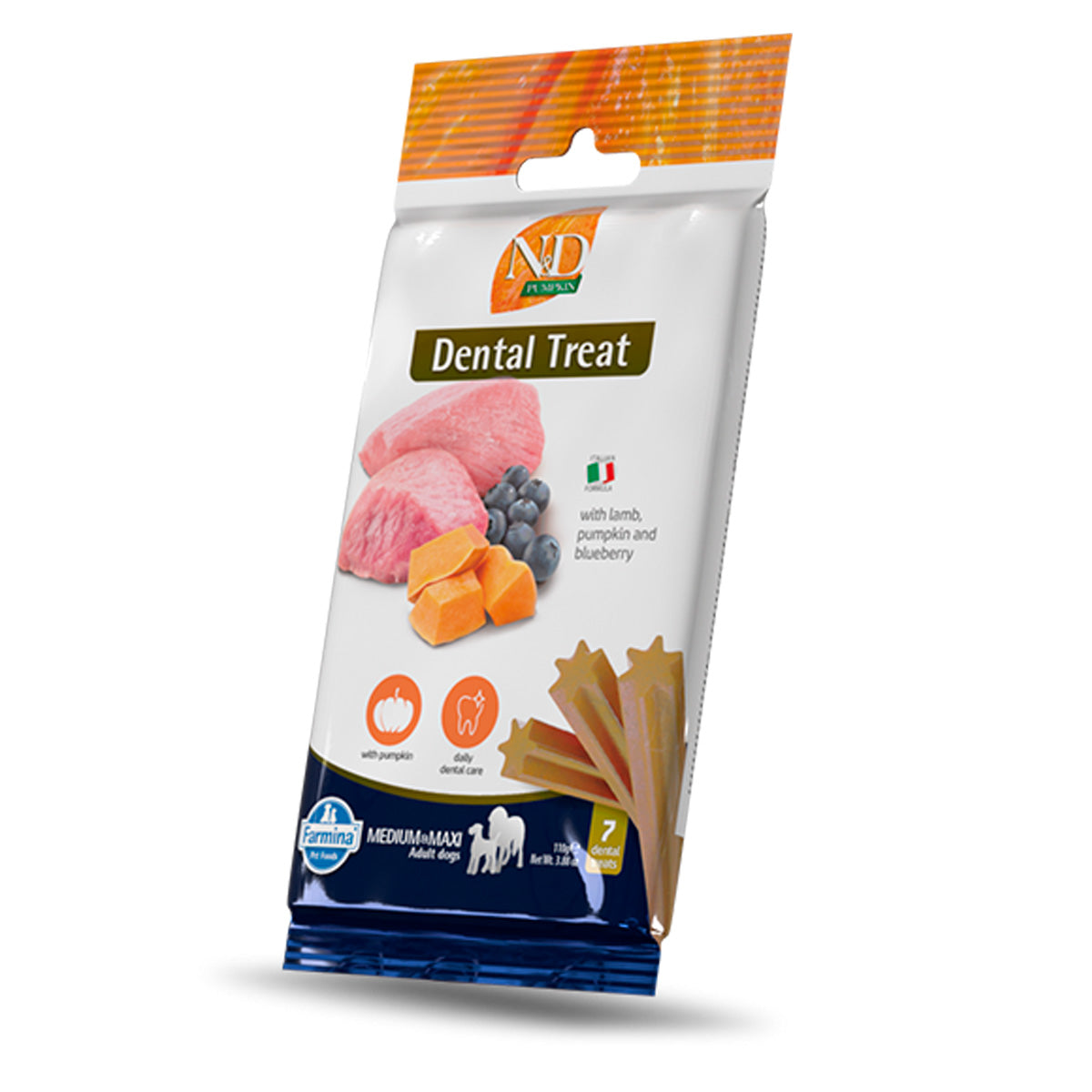 Dental Treat Kürbis Lamm & Blaubeere Med/Max, Farmina