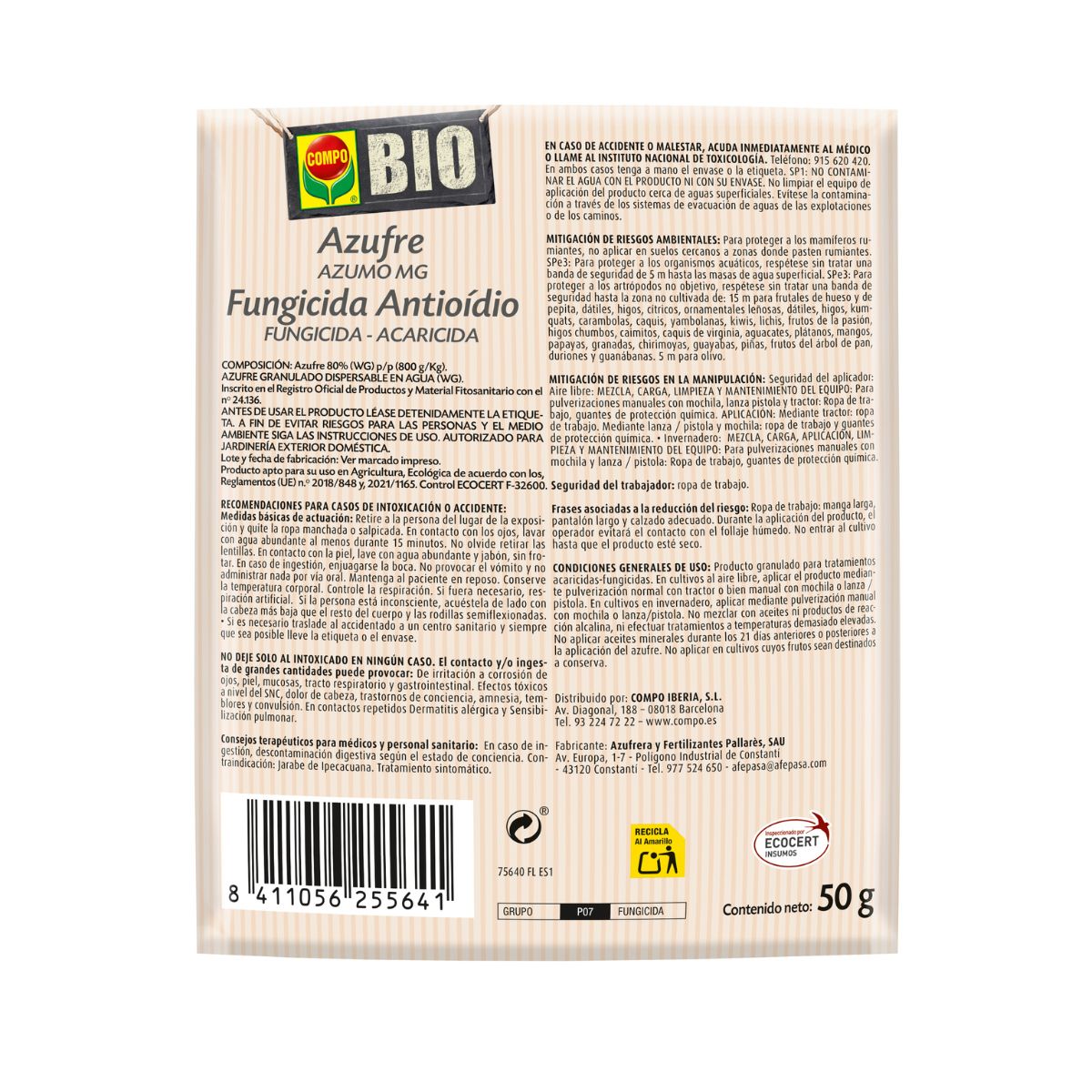 Compo Bio Fungicide acaricide Zwavel Antiodio 50 g
