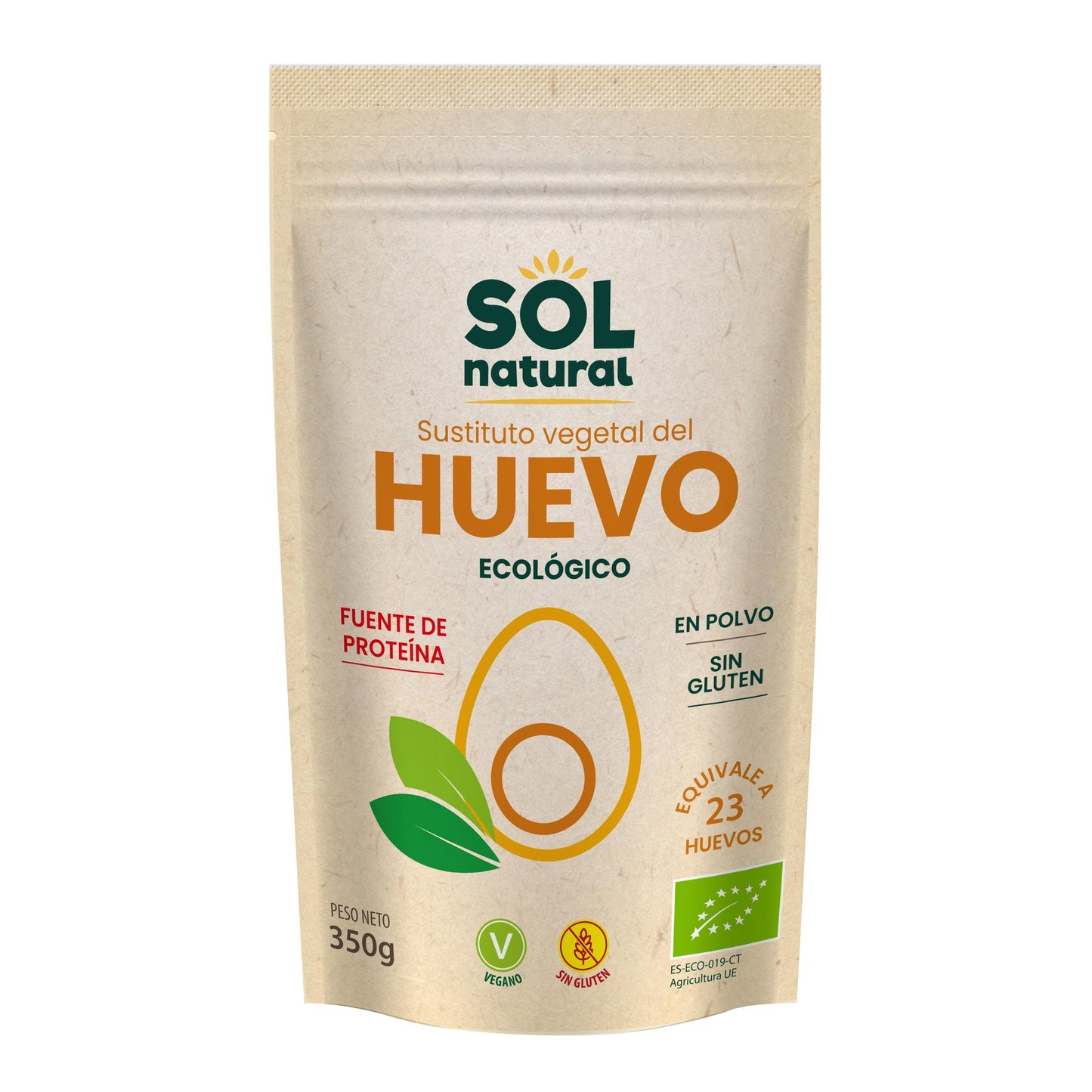 Pflanzlicher Eiersatz in Pulverform Bio Sol Natural 350 g