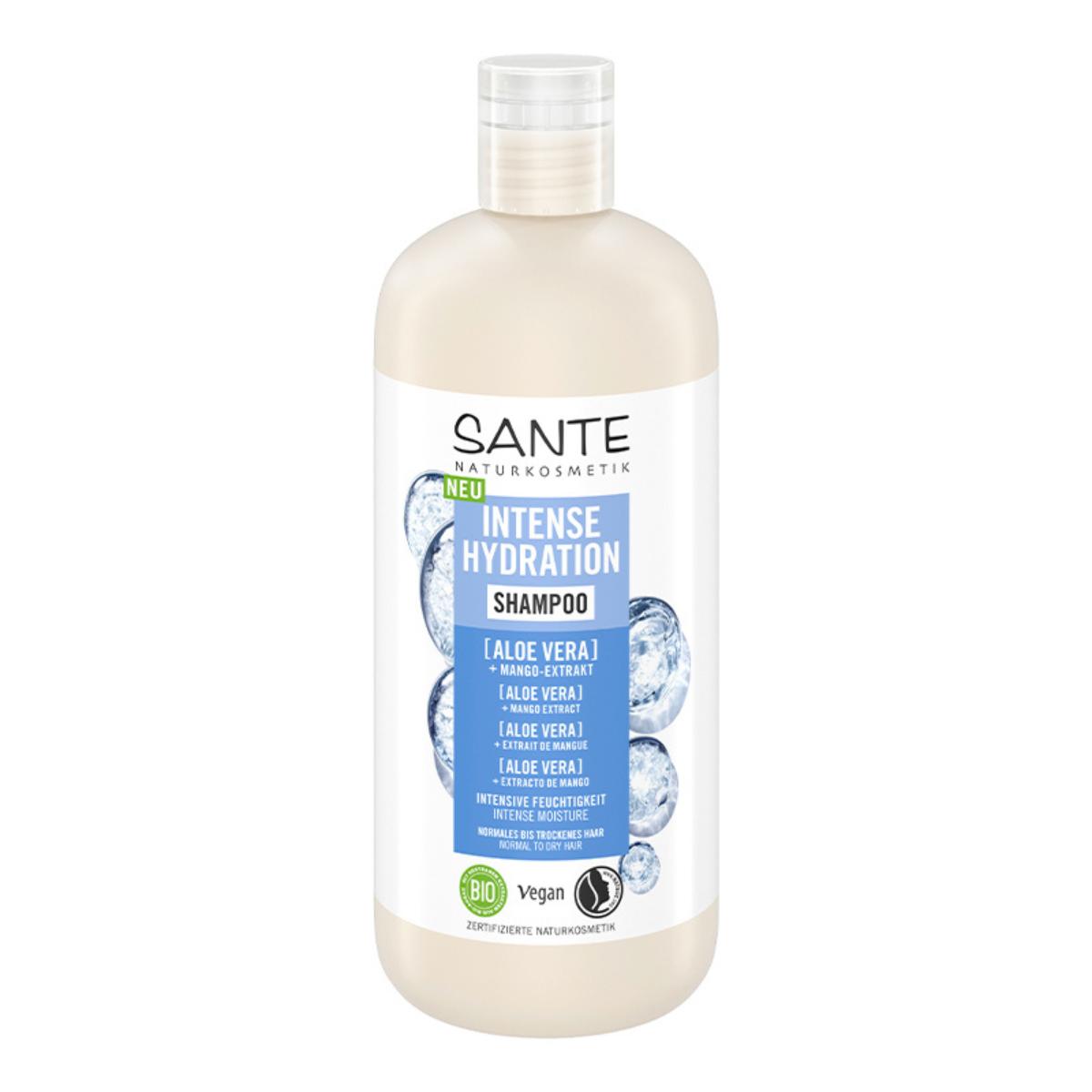 Shampooing hydratation intense à l'aloès Sante 500 ml