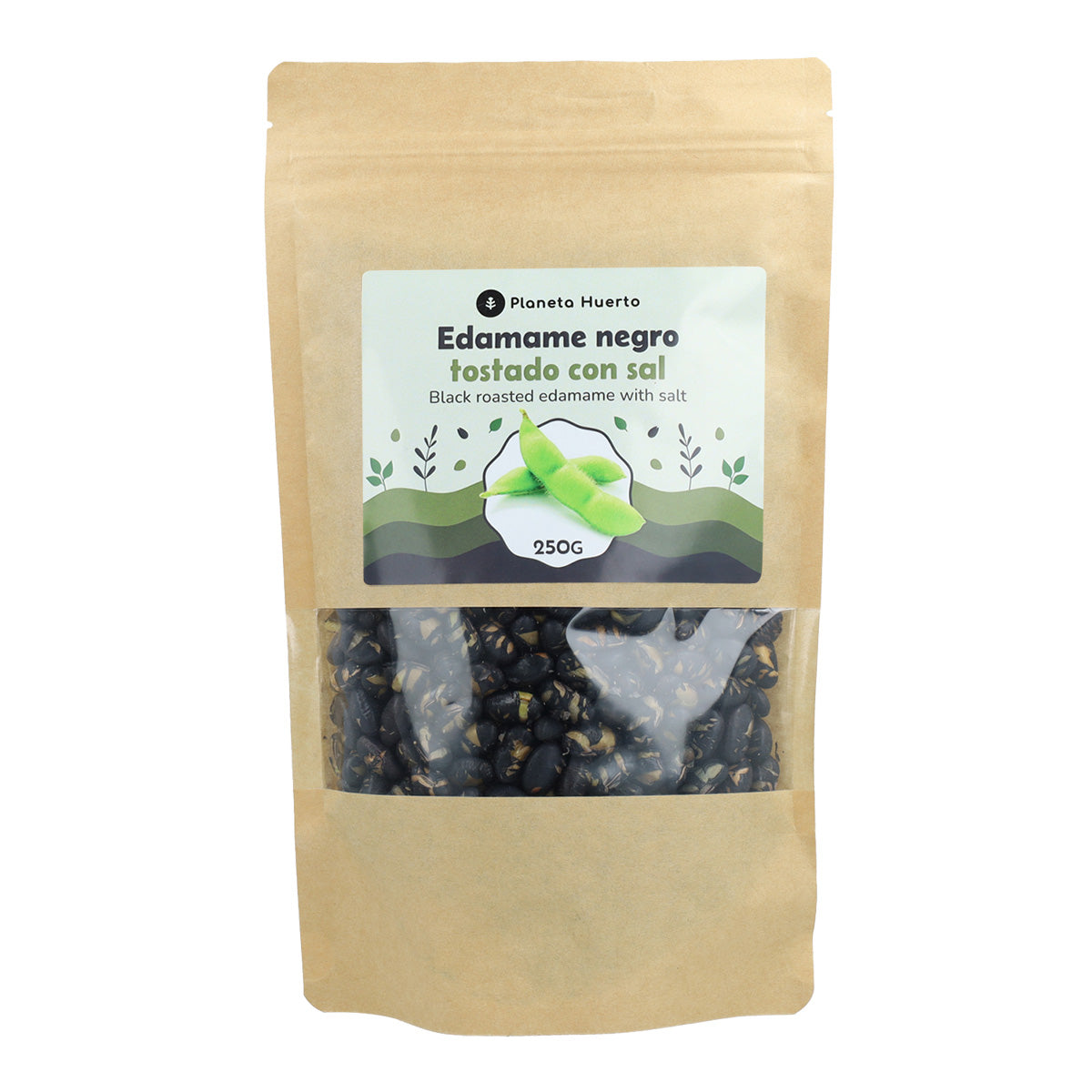 Geroosterde zwarte edamame met zout PLaneta Huerto 250gr
