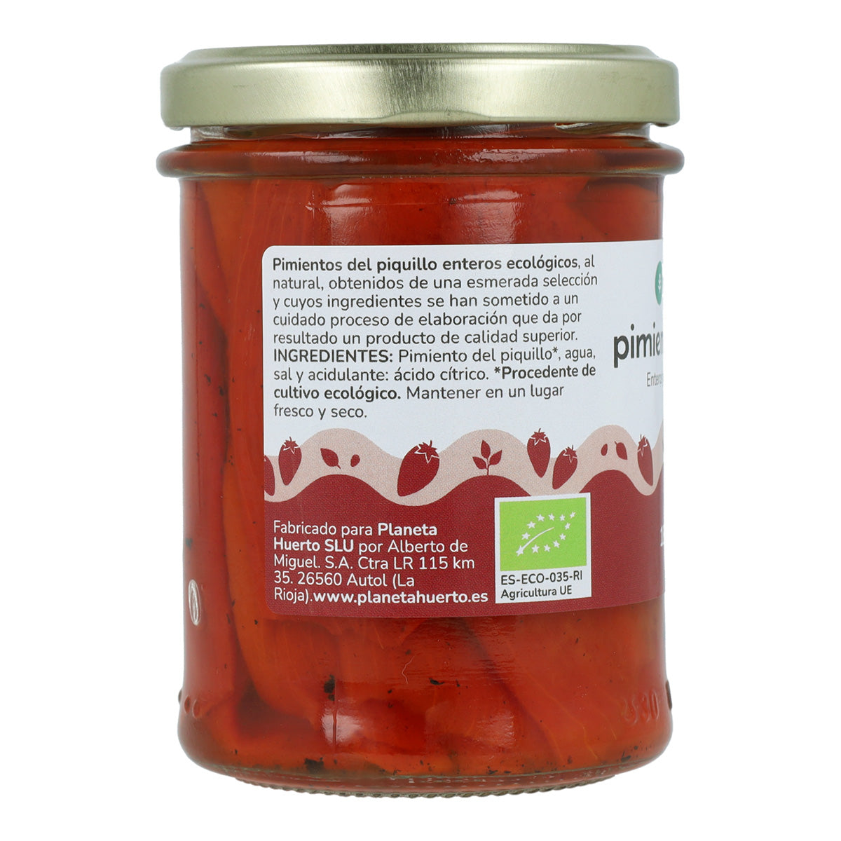 Ganze Piquillo-Paprika ECO Planeta Huerto 185 g