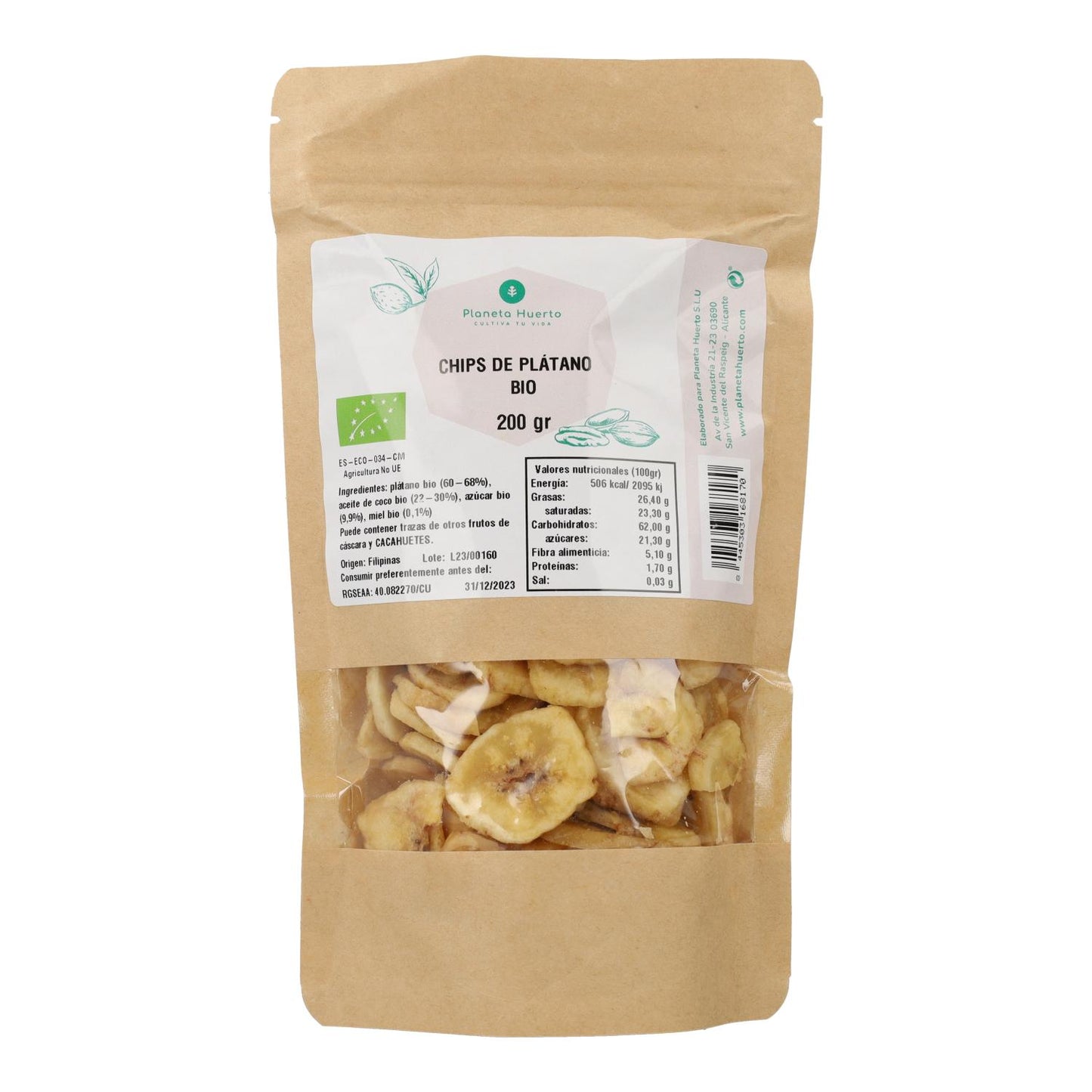 Patatine alla banana ECO Planeta Huerto 200 g